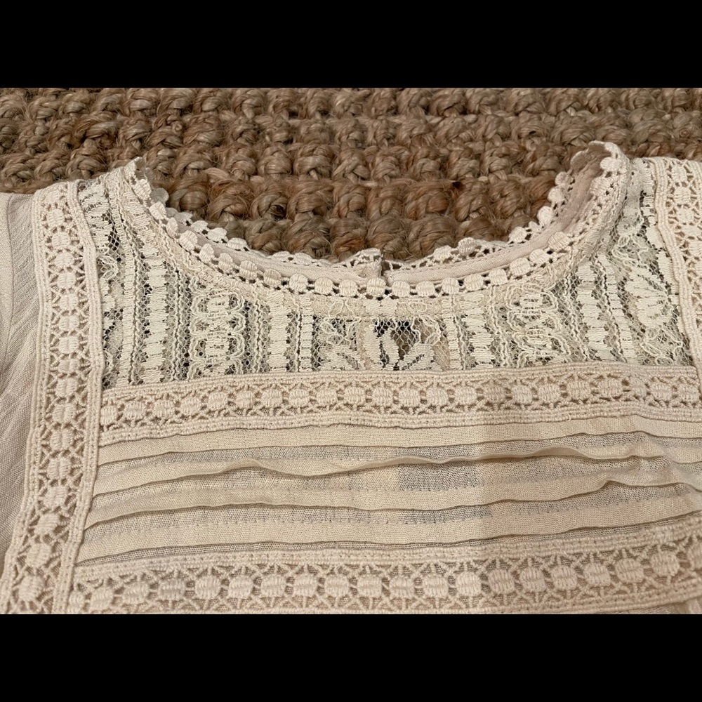 Xhilaration Girls Cream Lacey Short Dress, Size XS